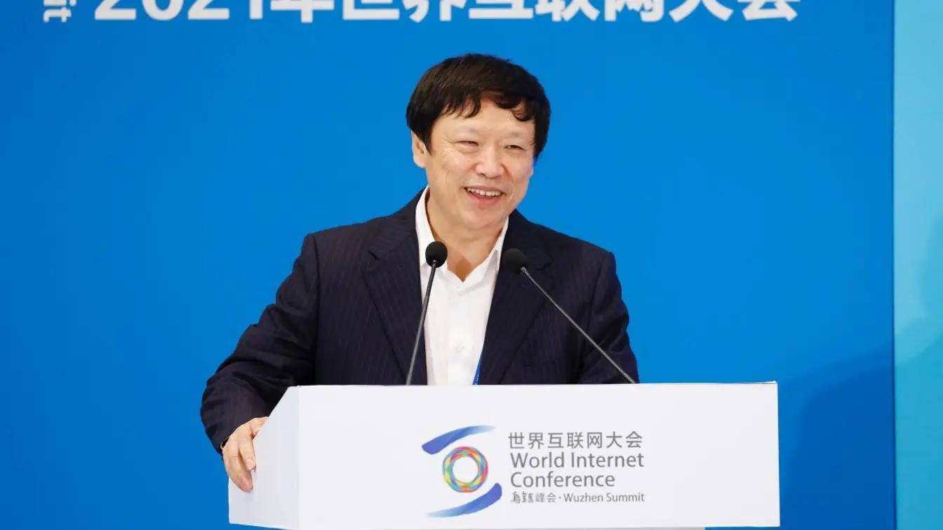 Hu Xijin, former Chief Editor of Global Times, speaks Sept. 26, 2021, in Wuzhen, Zhejiang Province of China. (Han Haidan/China News Service via Getty Images)
